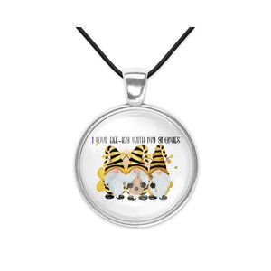 I Love Being with my Gnomies Bumble Bee Necklace
